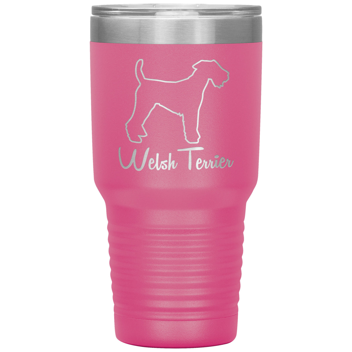 Welsh Terrier Dog Outlined Silhouette 30oz Insulated Tumbler
