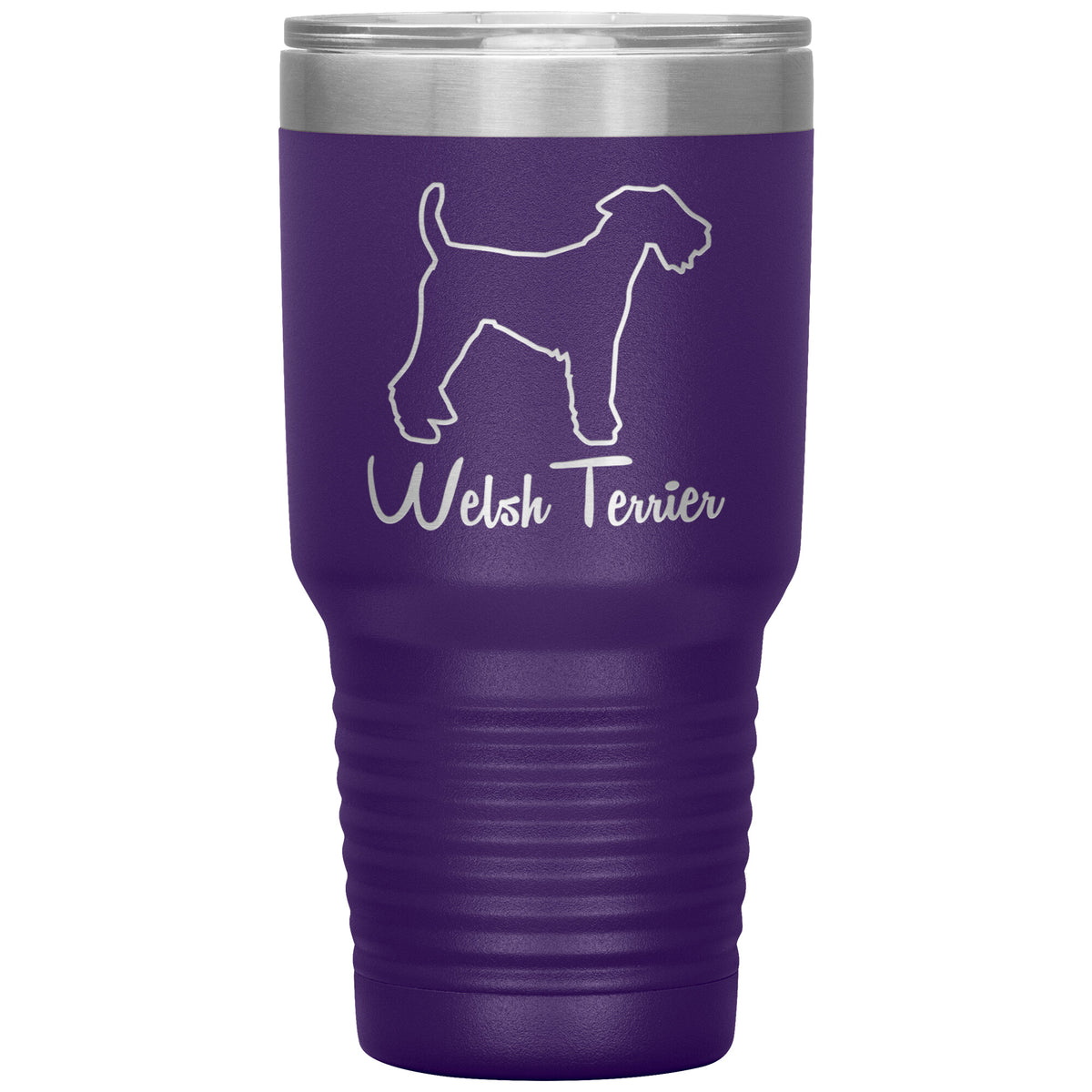 Welsh Terrier Dog Outlined Silhouette 30oz Insulated Tumbler
