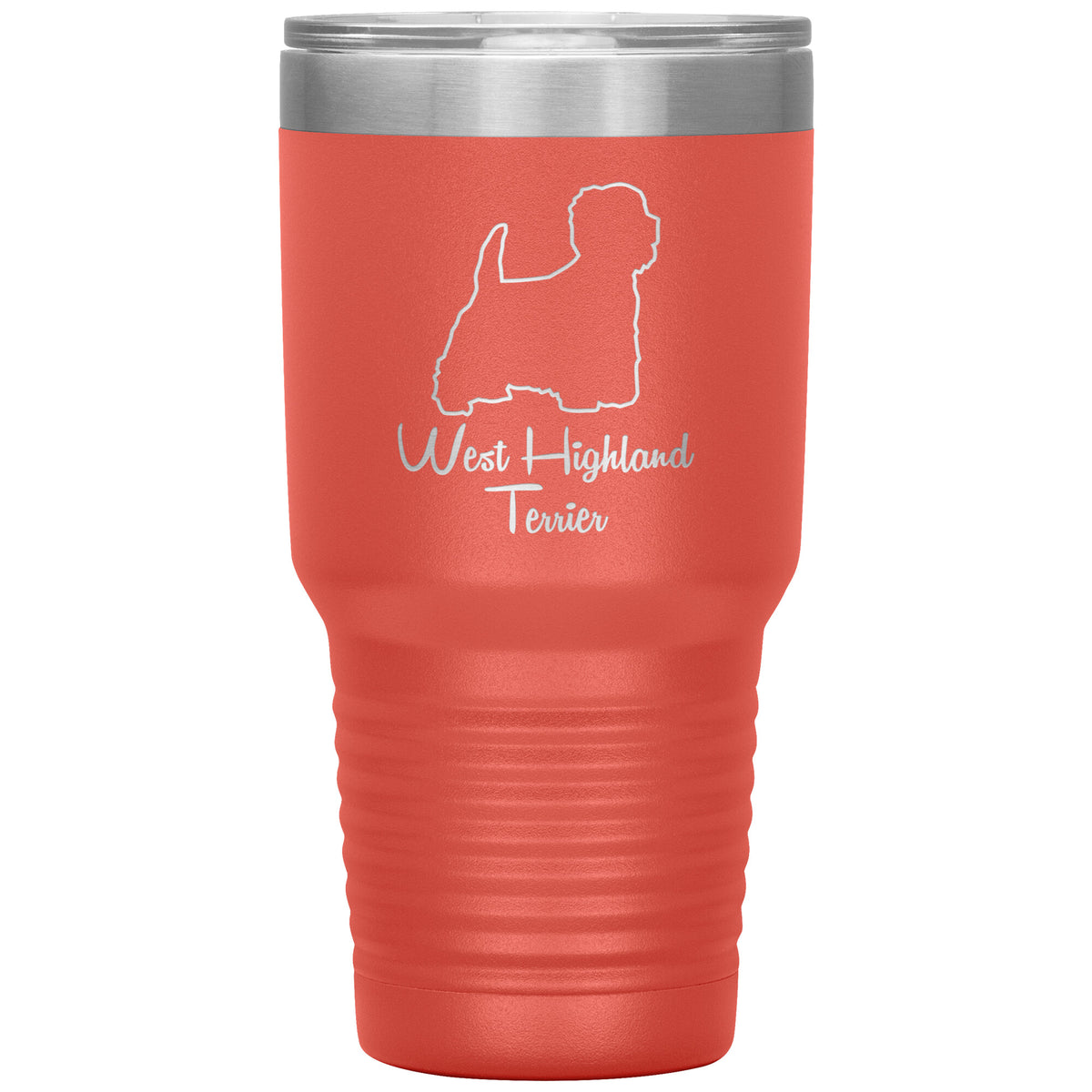West Highland Terrier Dog Outlined Silhouette 30oz Insulated Tumbler