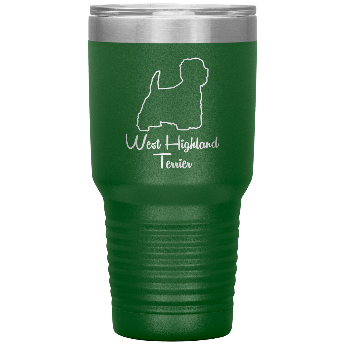West Highland Terrier Dog Outlined Silhouette 30oz Insulated Tumbler