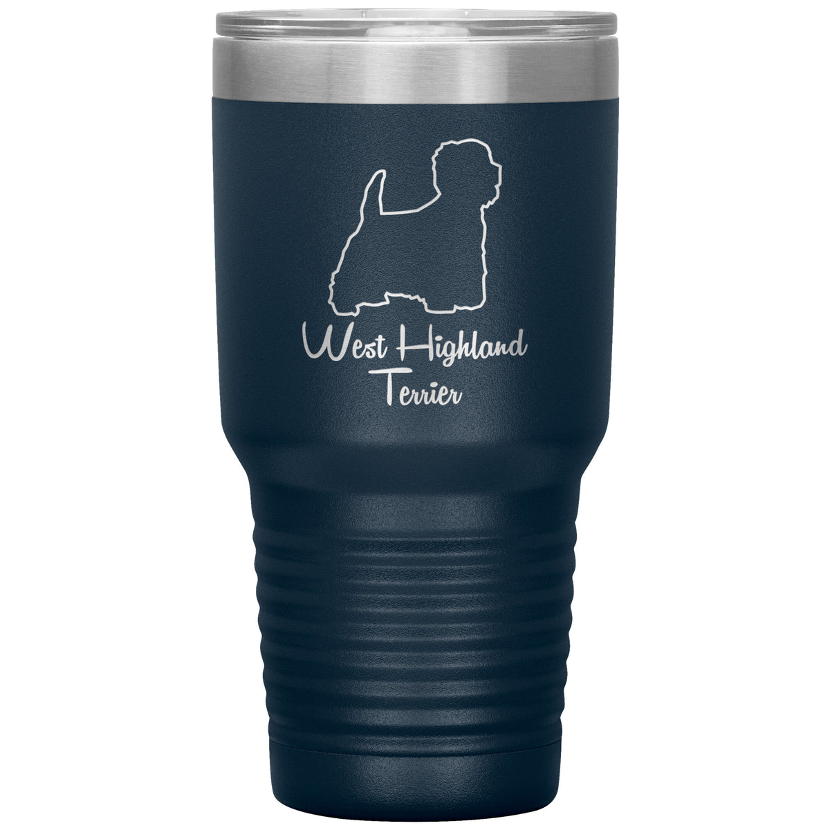 West Highland Terrier Dog Outlined Silhouette 30oz Insulated Tumbler