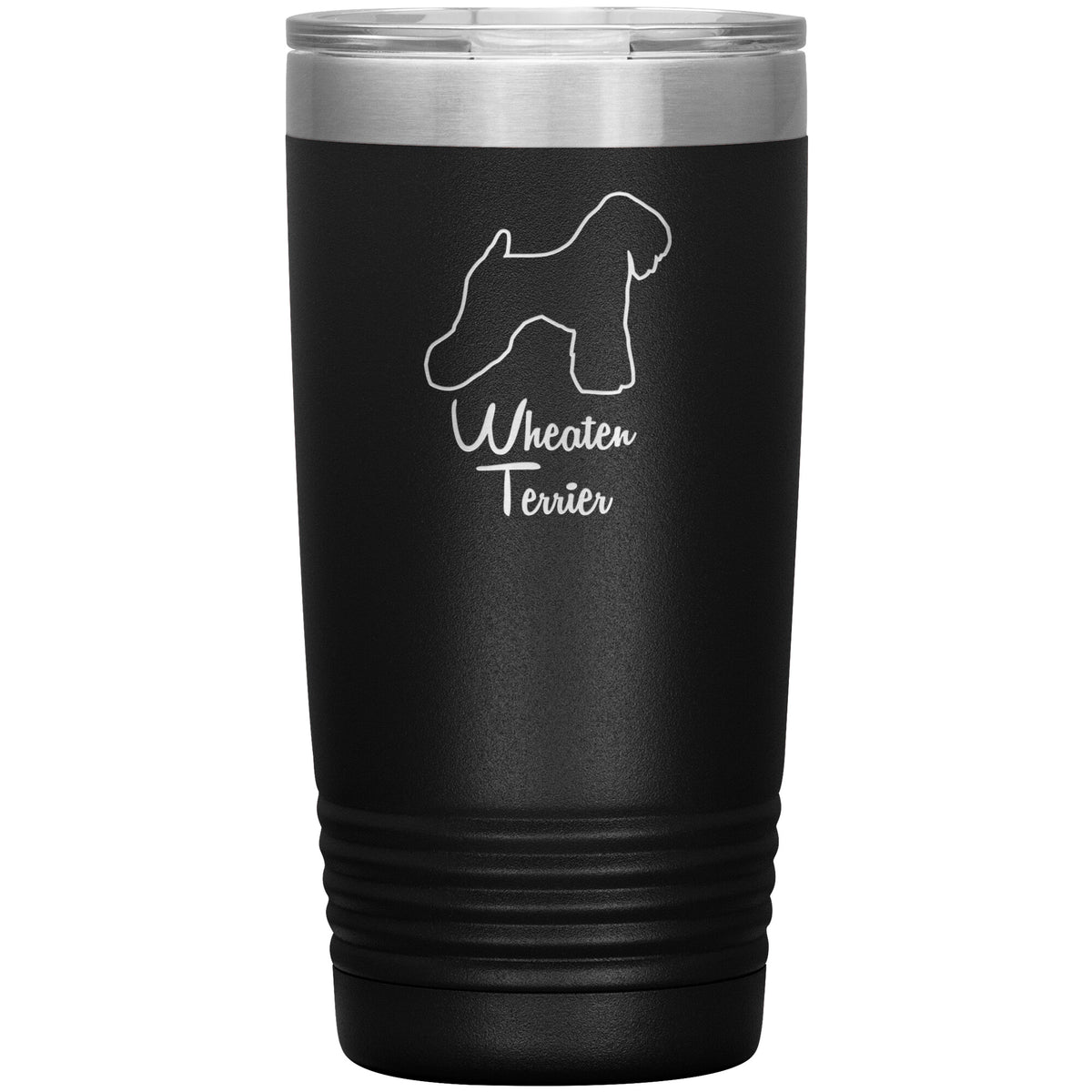 Wheaten Terrier Dog Outlined Silhouette 20oz Insulated Tumbler