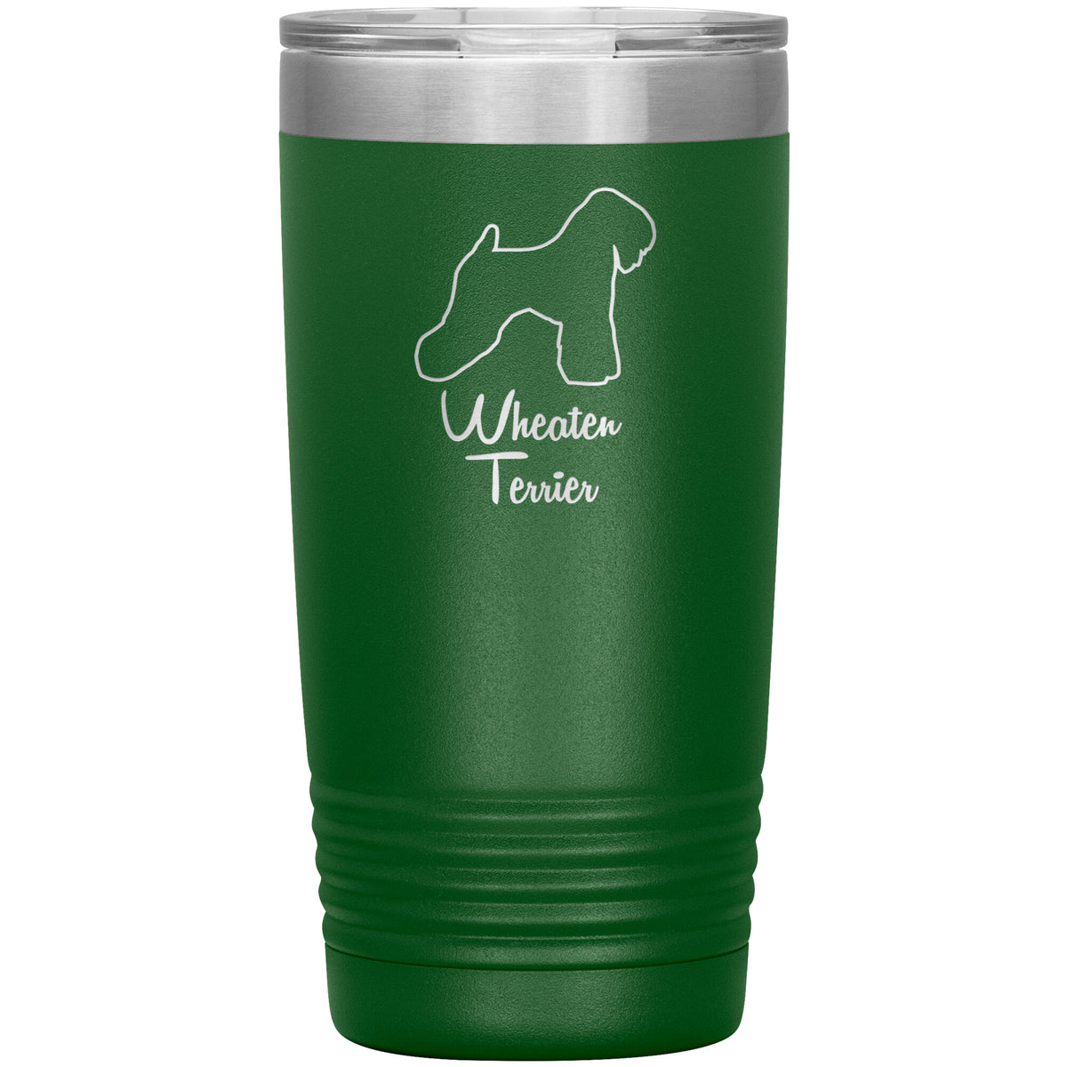 Wheaten Terrier Dog Outlined Silhouette 20oz Insulated Tumbler
