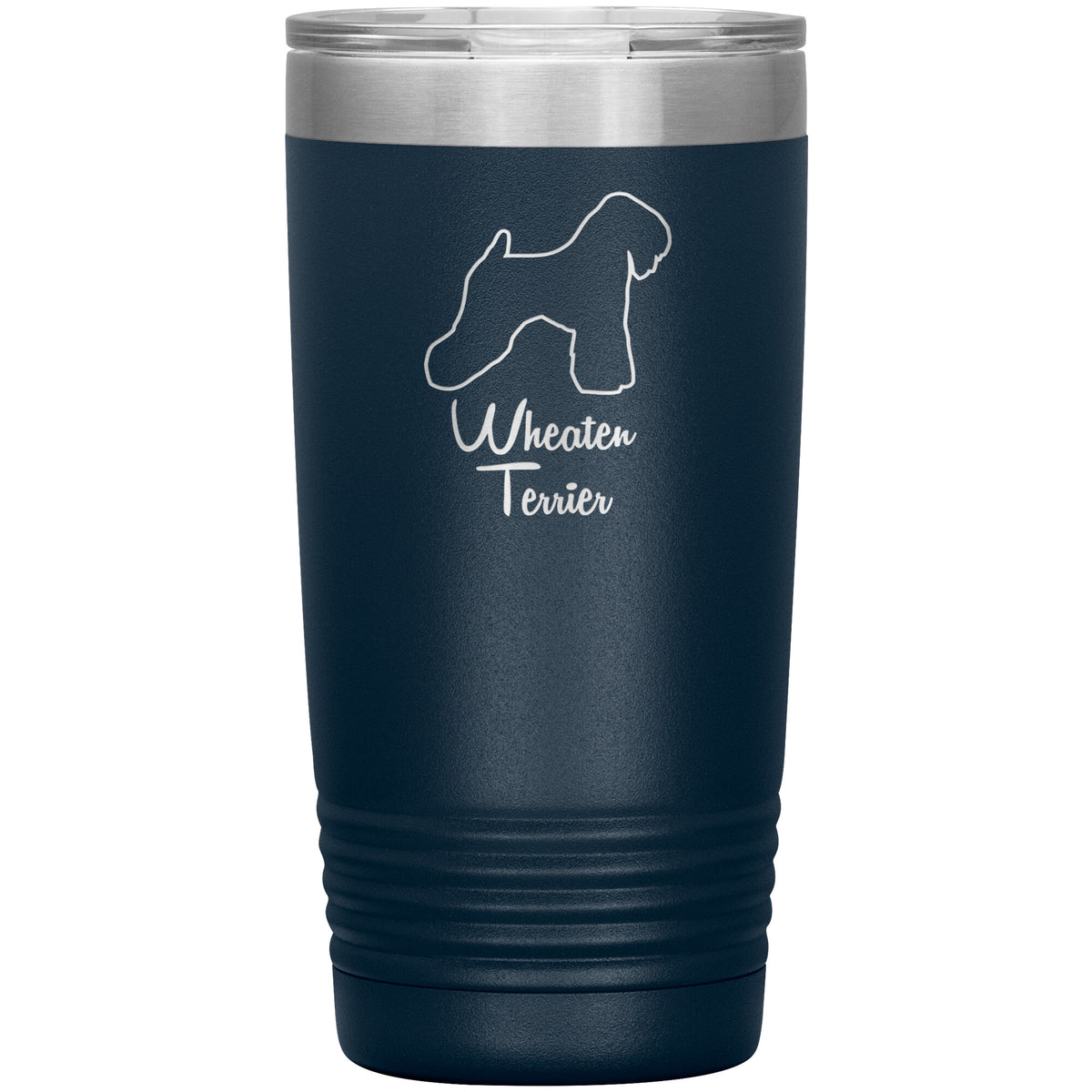 Wheaten Terrier Dog Outlined Silhouette 20oz Insulated Tumbler