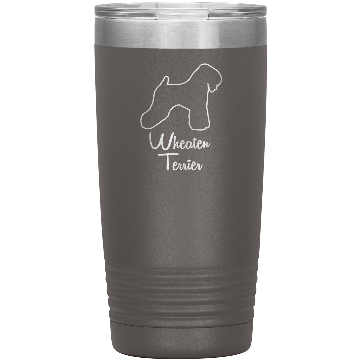 Wheaten Terrier Dog Outlined Silhouette 20oz Insulated Tumbler