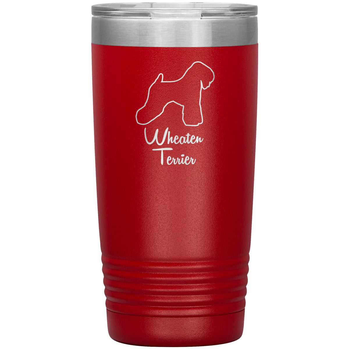 Wheaten Terrier Dog Outlined Silhouette 20oz Insulated Tumbler