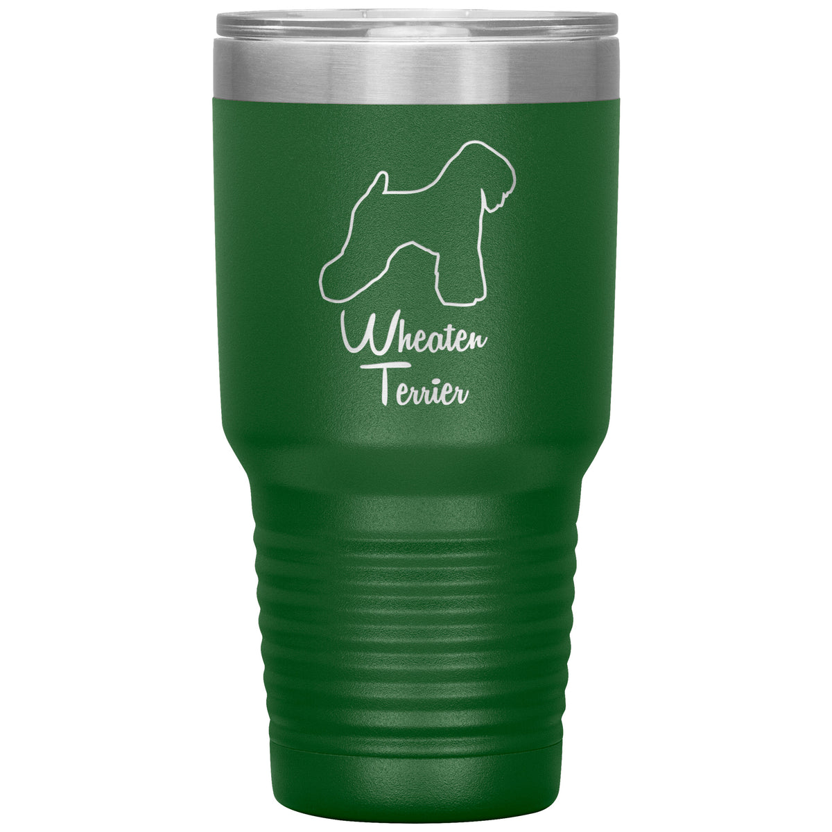 Wheaten Terrier Dog Outlined Silhouette 30oz Insulated Tumbler