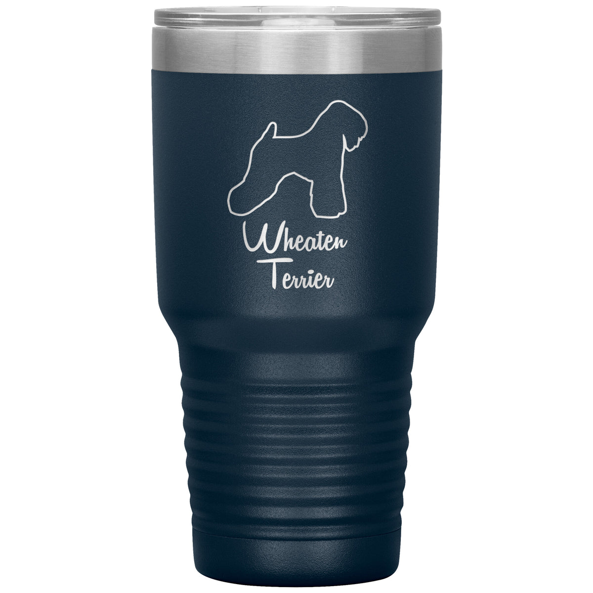 Wheaten Terrier Dog Outlined Silhouette 30oz Insulated Tumbler