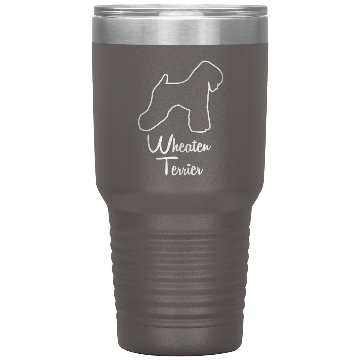 Wheaten Terrier Dog Outlined Silhouette 30oz Insulated Tumbler