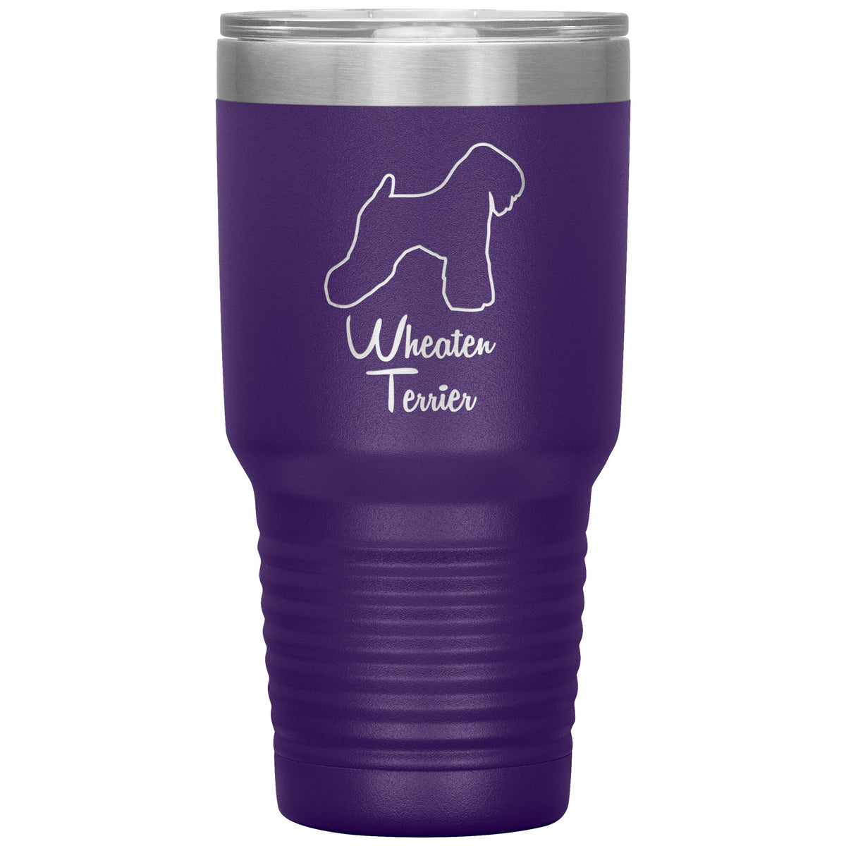 Wheaten Terrier Dog Outlined Silhouette 30oz Insulated Tumbler
