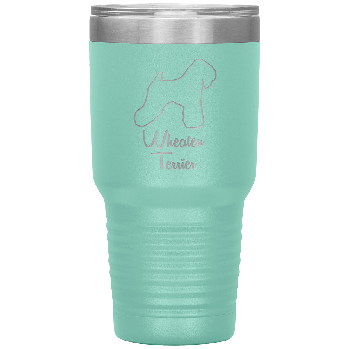 Wheaten Terrier Dog Outlined Silhouette 30oz Insulated Tumbler