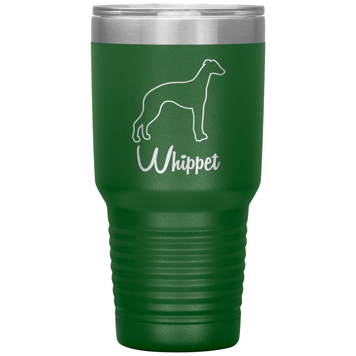 Whippet Dog Outlined Silhouette 30oz Insulated Tumbler