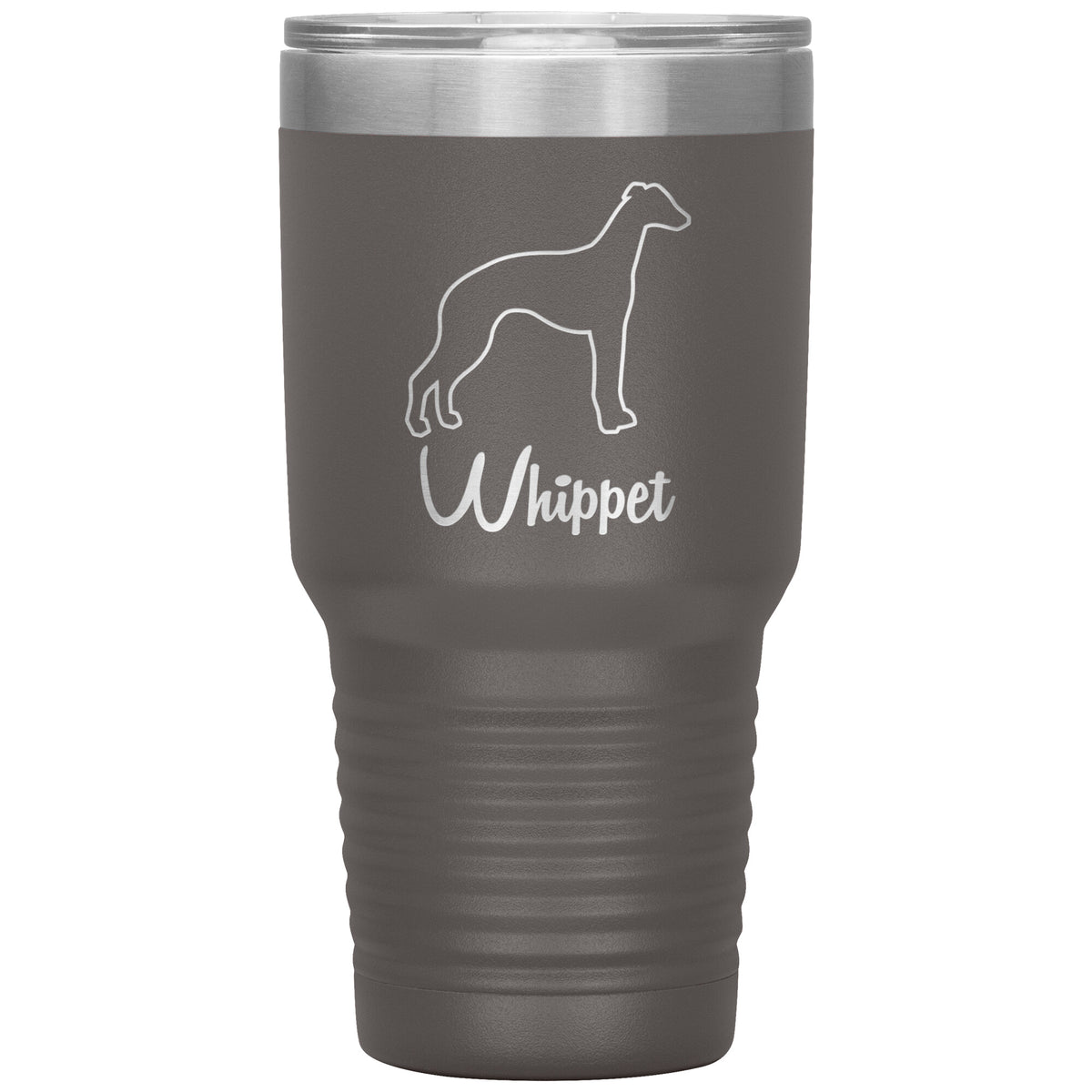 Whippet Dog Outlined Silhouette 30oz Insulated Tumbler