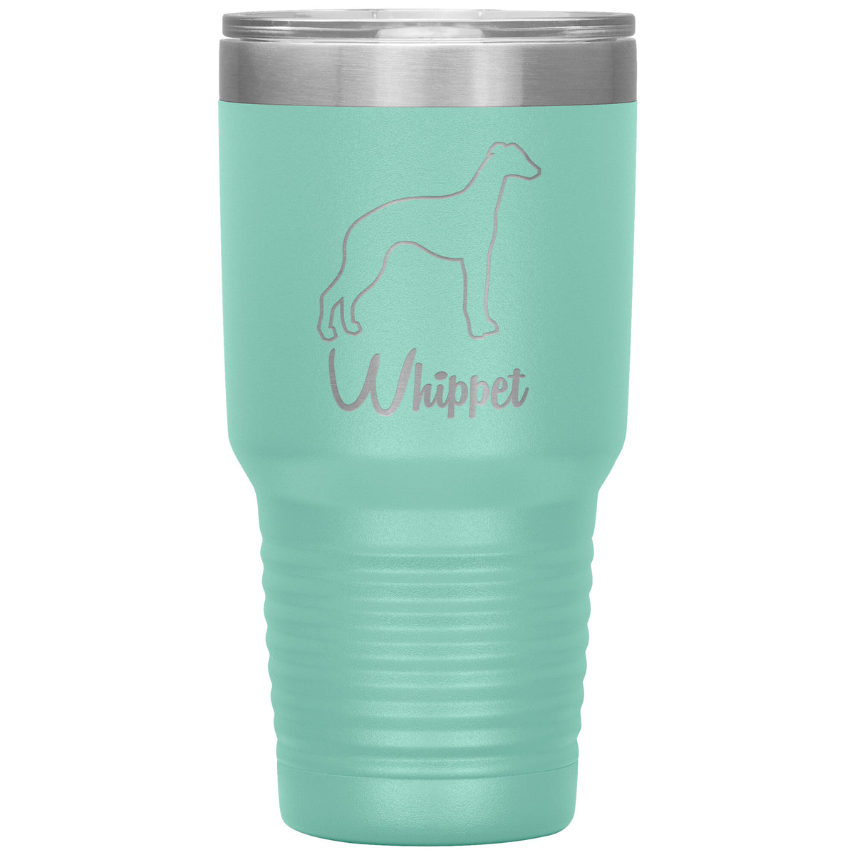 Whippet Dog Outlined Silhouette 30oz Insulated Tumbler