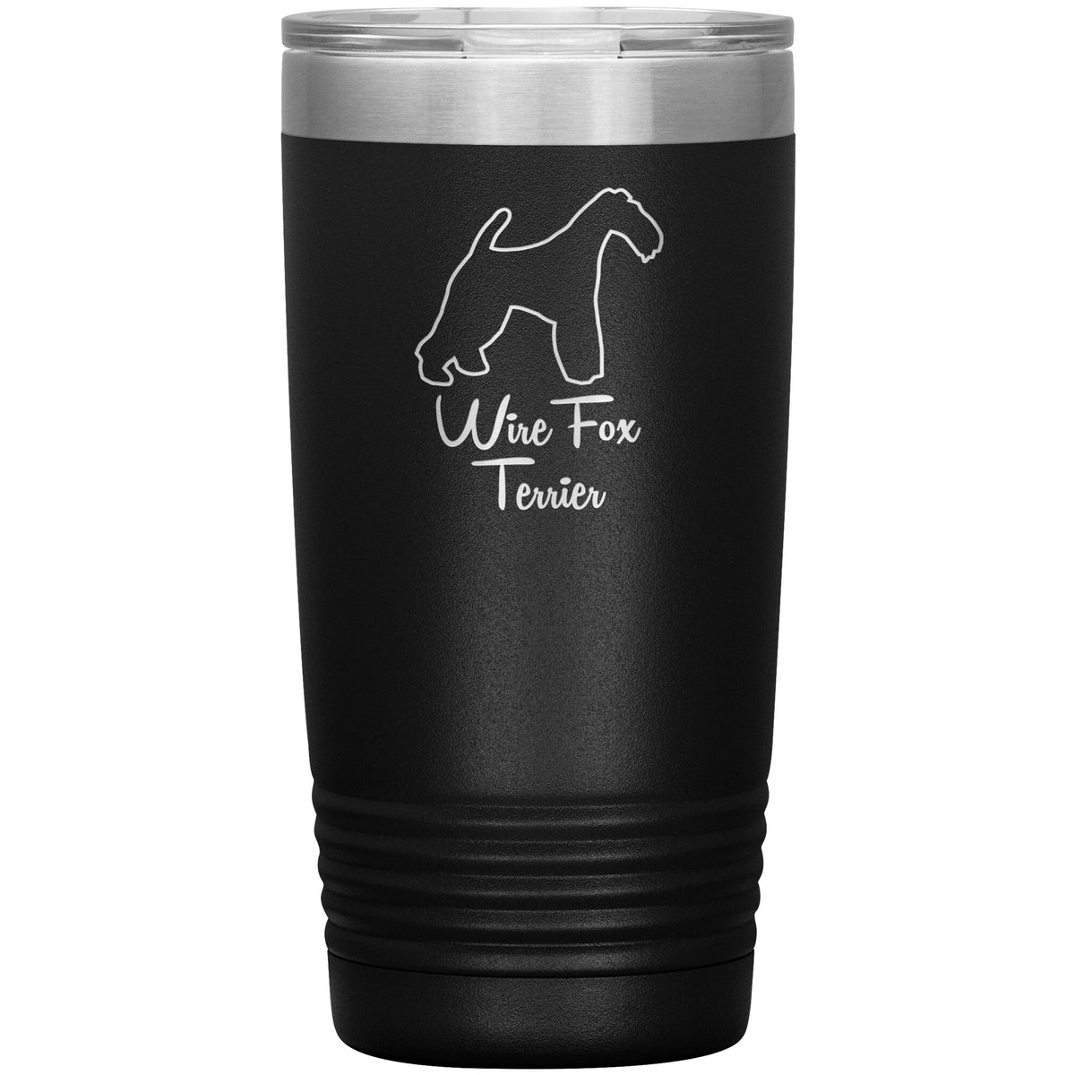 Wire Fox Terrier Dog Outlined Silhouette 20oz Insulated Tumbler