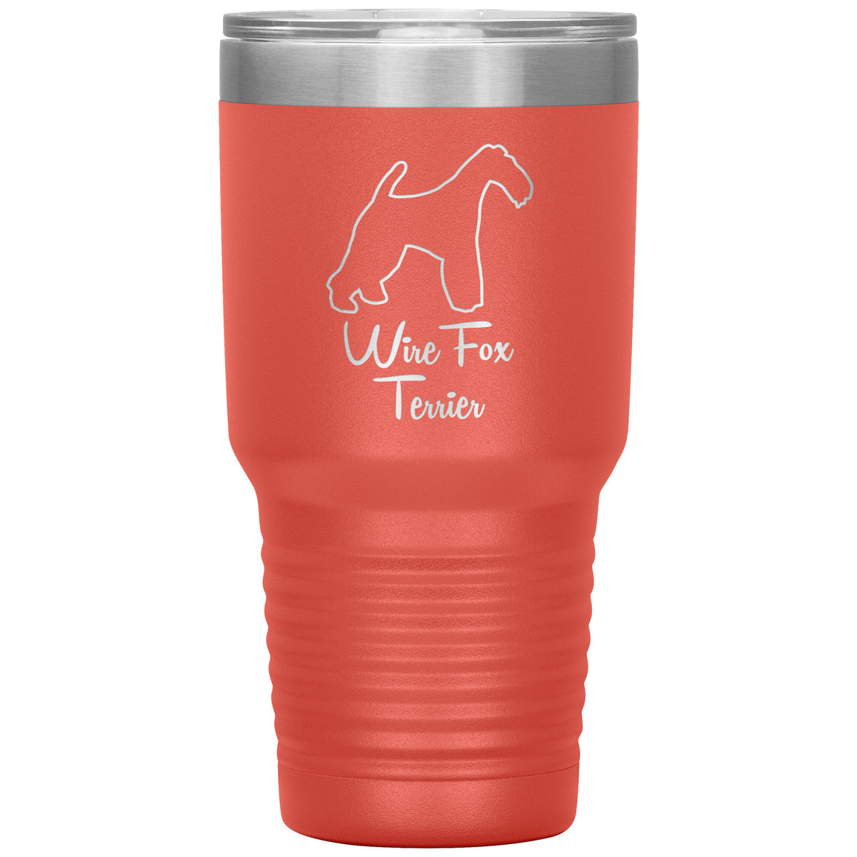 Wire Fox Terrier Dog Outlined Silhouette 30oz Insulated Tumbler