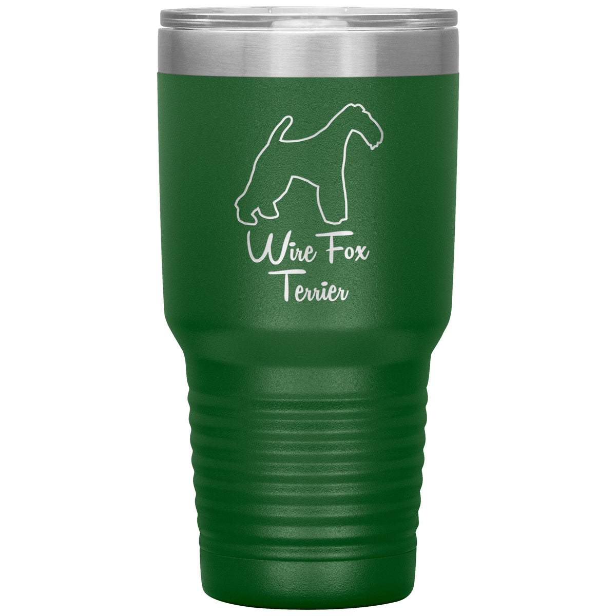 Wire Fox Terrier Dog Outlined Silhouette 30oz Insulated Tumbler