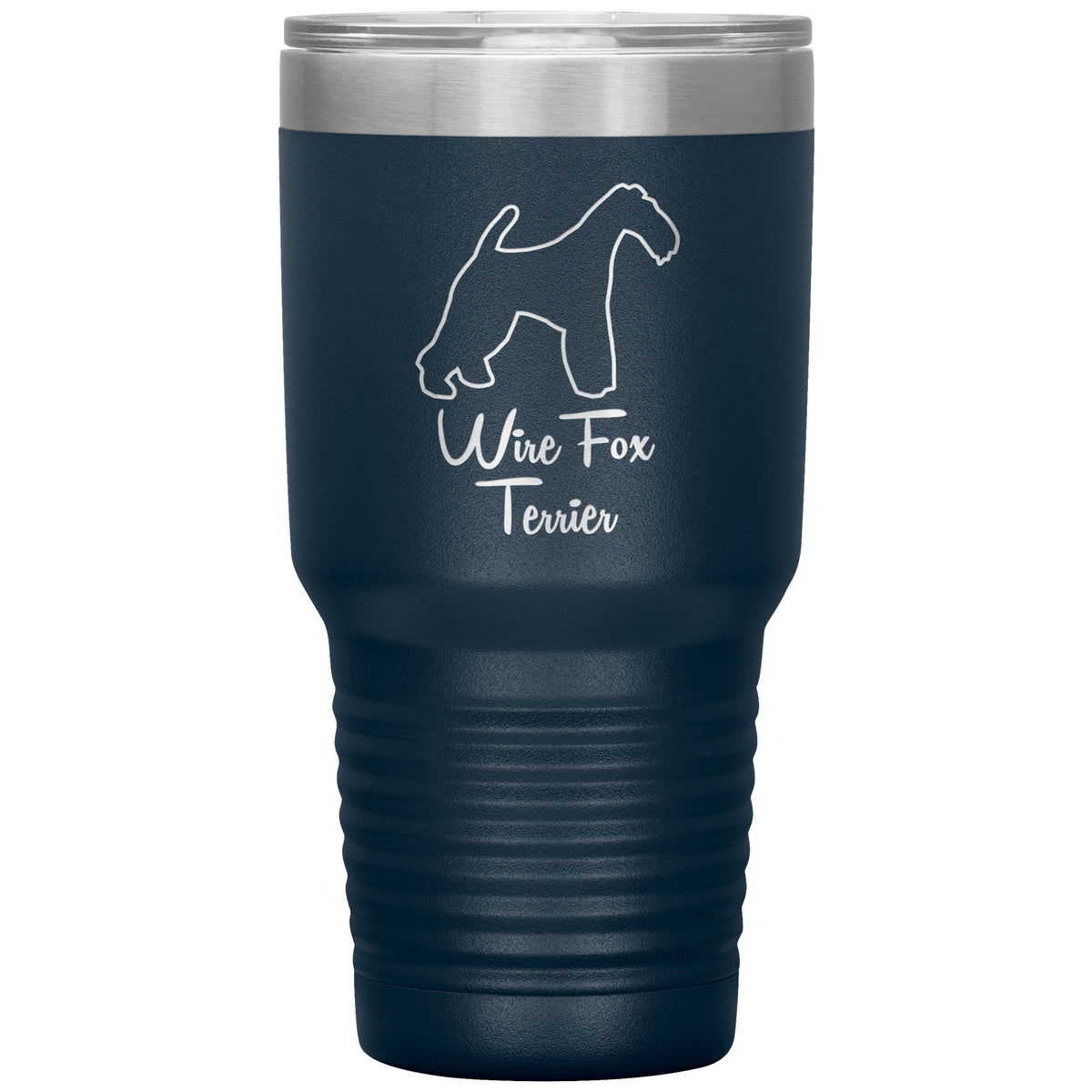 Wire Fox Terrier Dog Outlined Silhouette 30oz Insulated Tumbler