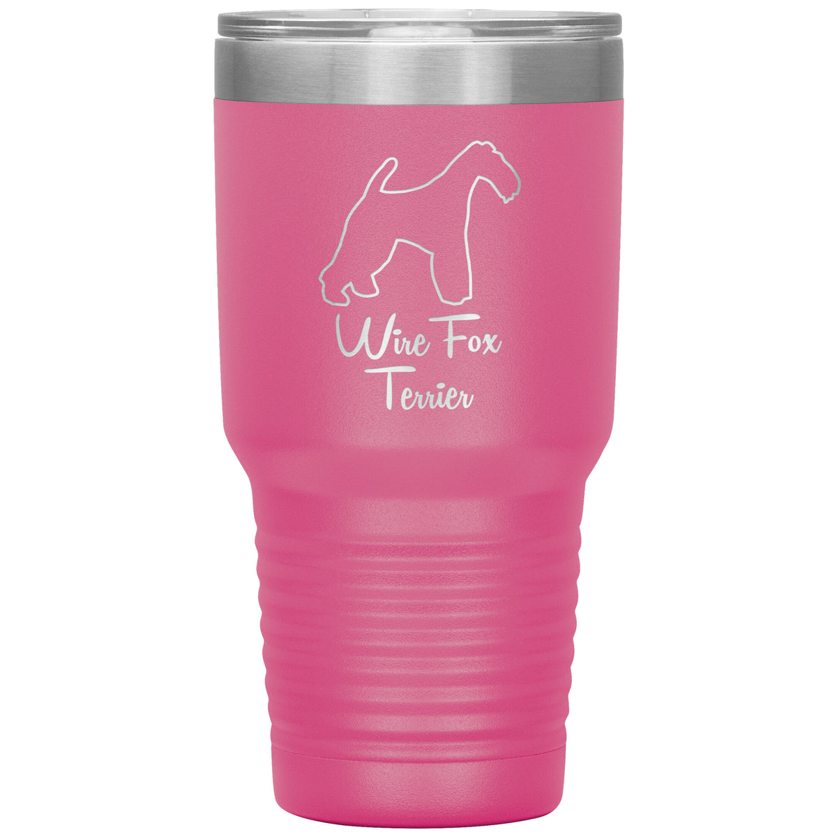 Wire Fox Terrier Dog Outlined Silhouette 30oz Insulated Tumbler