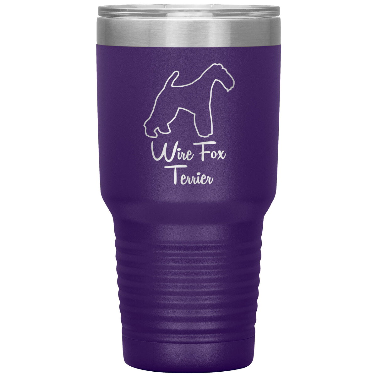 Wire Fox Terrier Dog Outlined Silhouette 30oz Insulated Tumbler