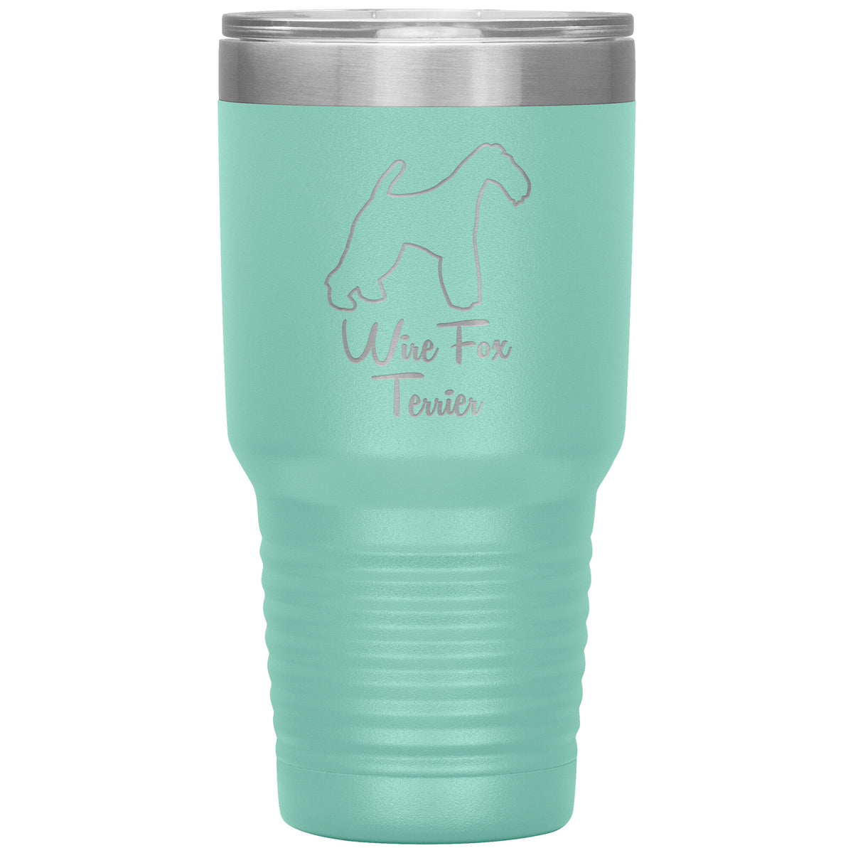 Wire Fox Terrier Dog Outlined Silhouette 30oz Insulated Tumbler