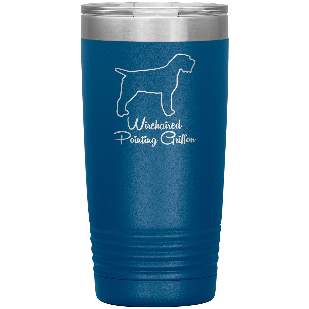Wirehaired Pointing Griffon Dog Outlined Silhouette 20oz Insulated Tumbler