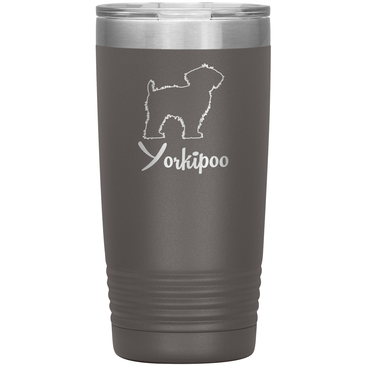 Yorkipoo Dog Outlined Silhouette 20oz Insulated Tumbler