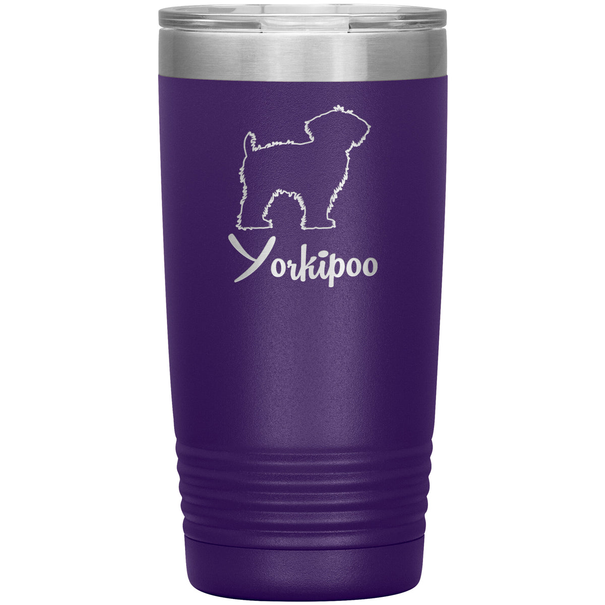 Yorkipoo Dog Outlined Silhouette 20oz Insulated Tumbler