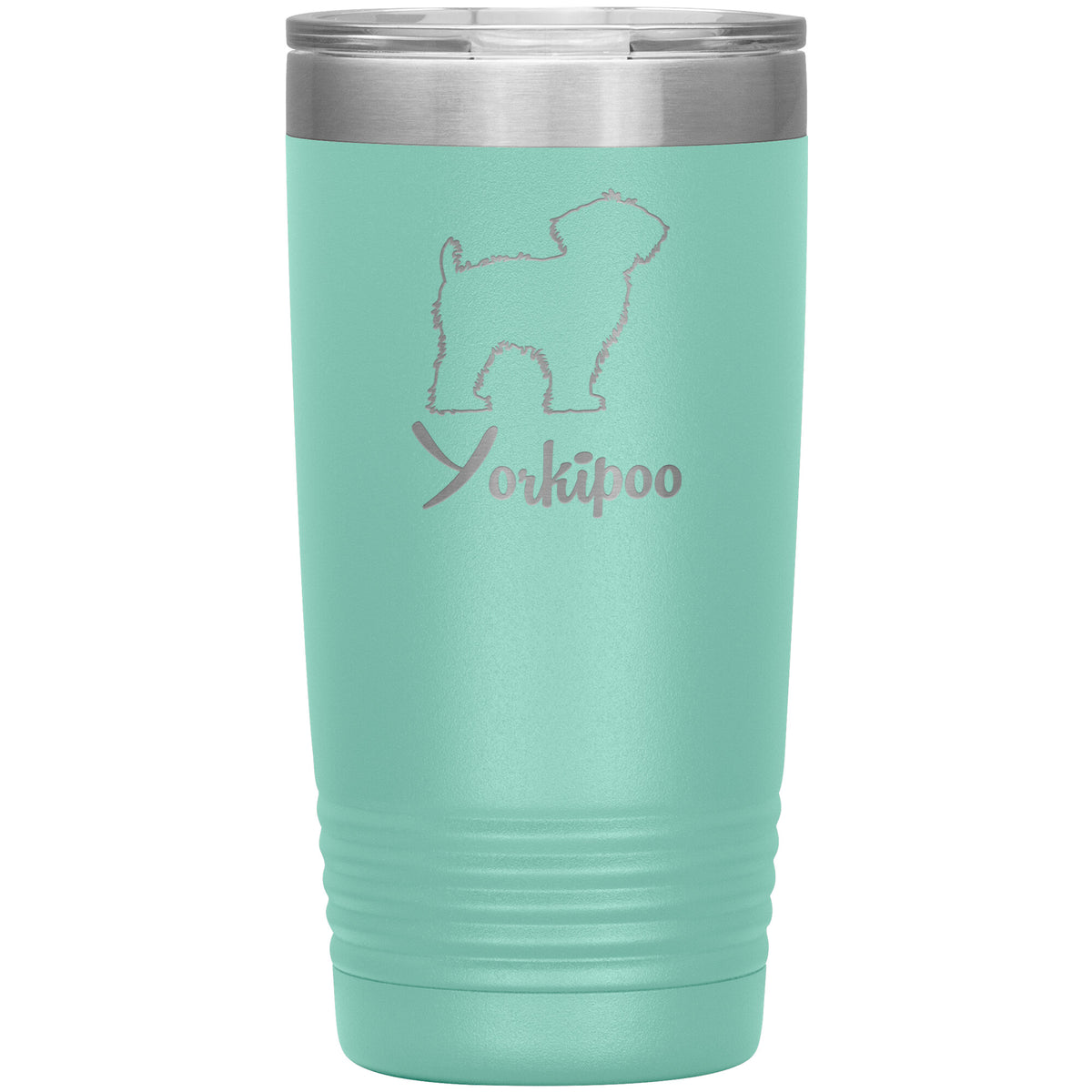 Yorkipoo Dog Outlined Silhouette 20oz Insulated Tumbler