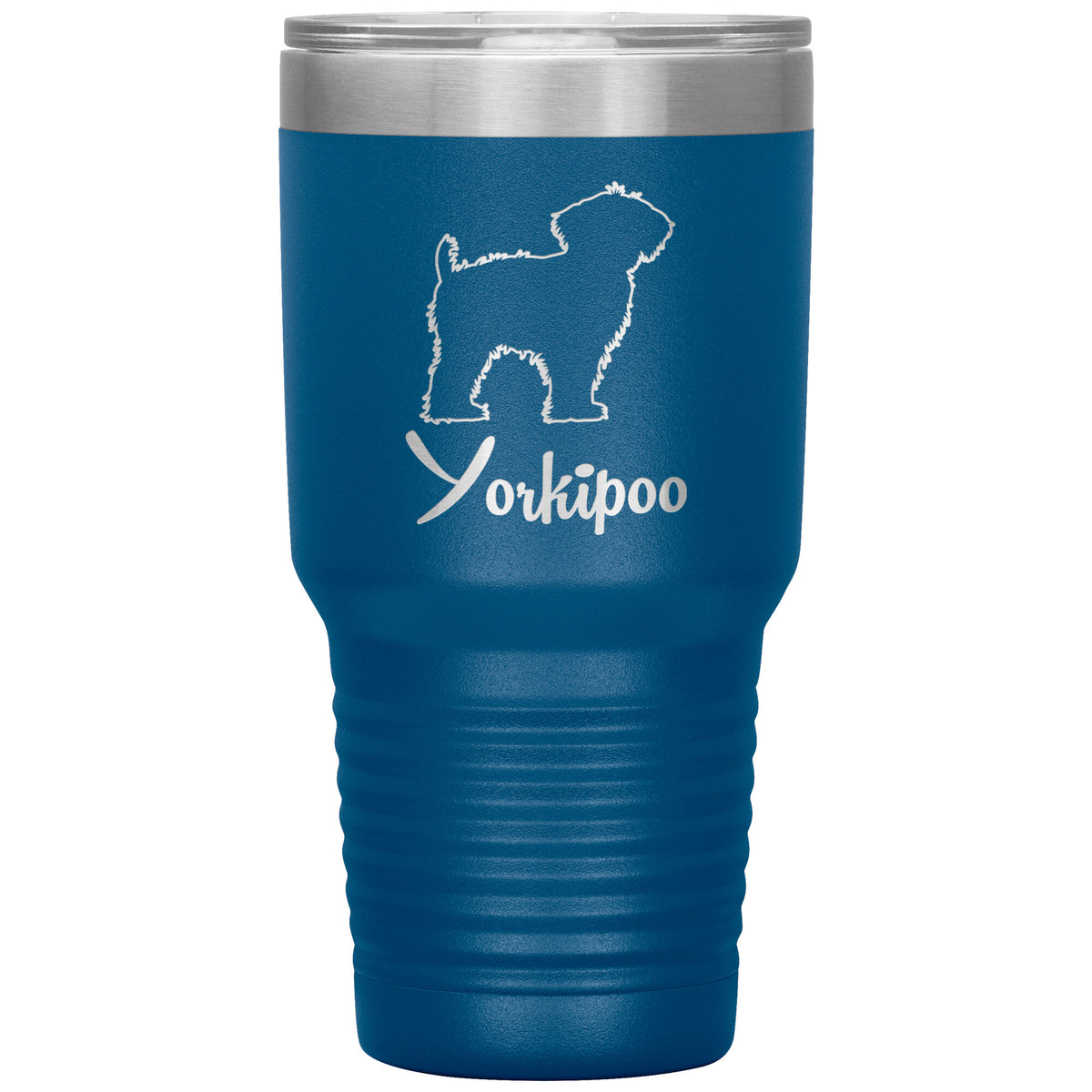 Yorkipoo Dog Outlined Silhouette 30oz Insulated Tumbler
