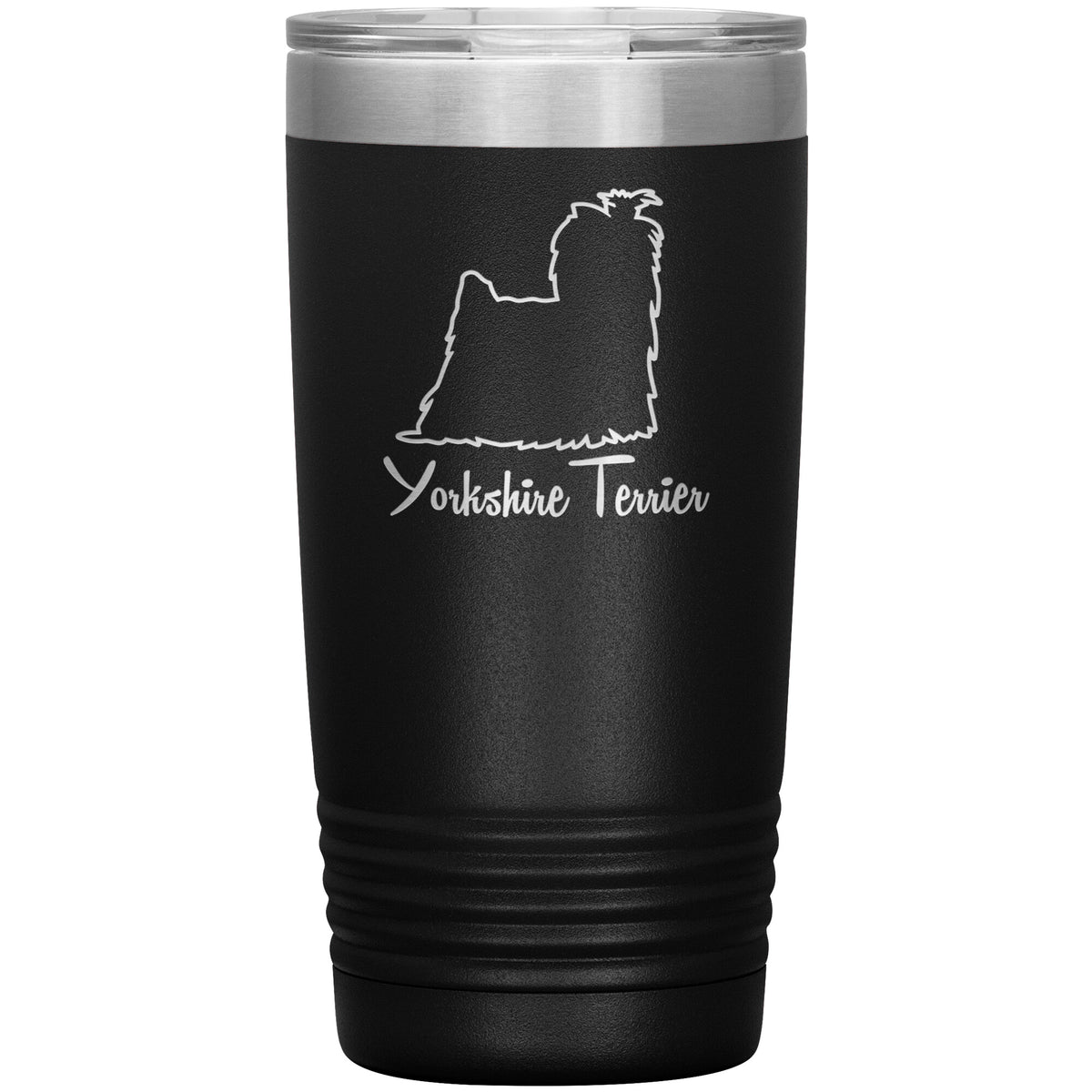 Yorkshire Terrier Dog Outlined Silhouette 20oz Insulated Tumbler