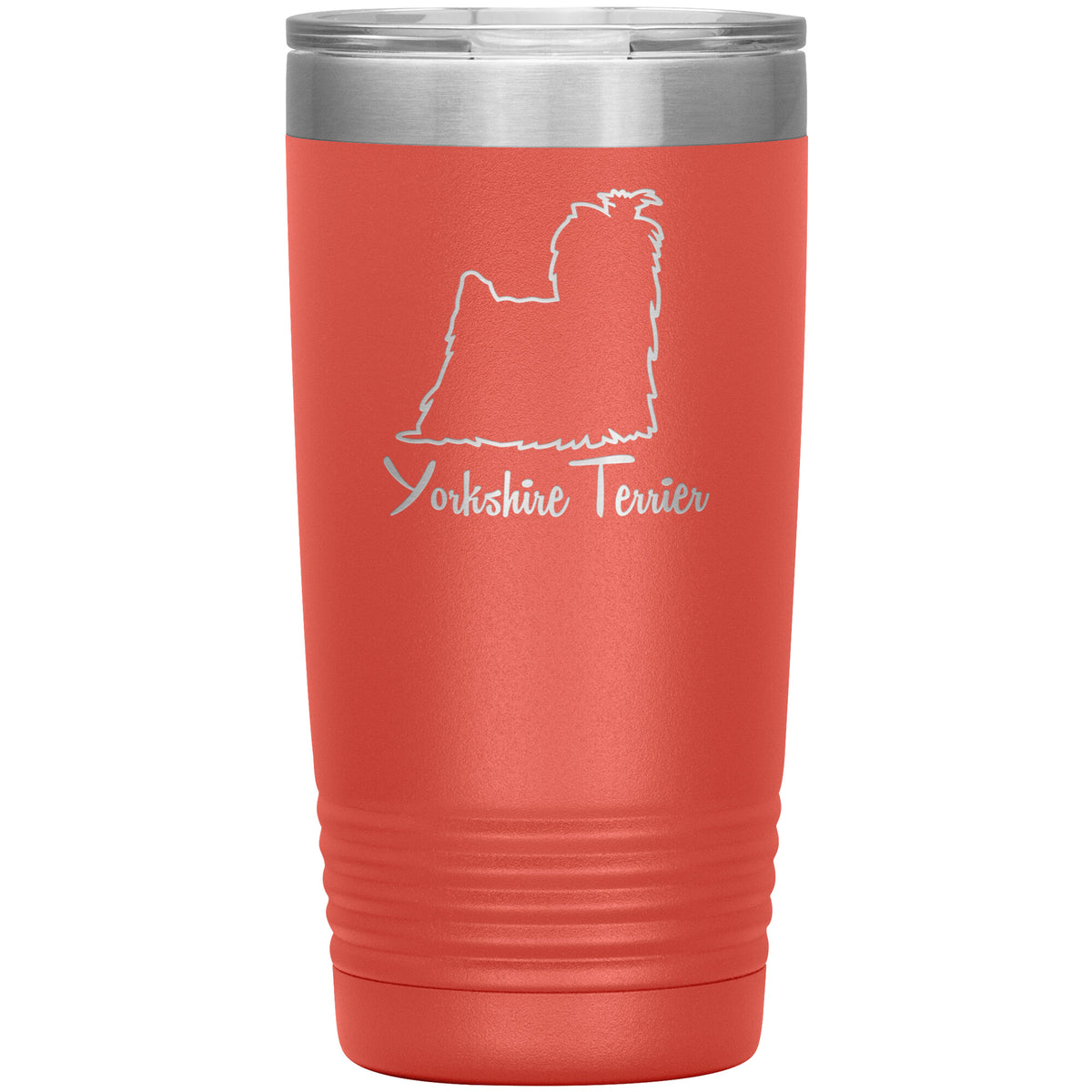 Yorkshire Terrier Dog Outlined Silhouette 20oz Insulated Tumbler