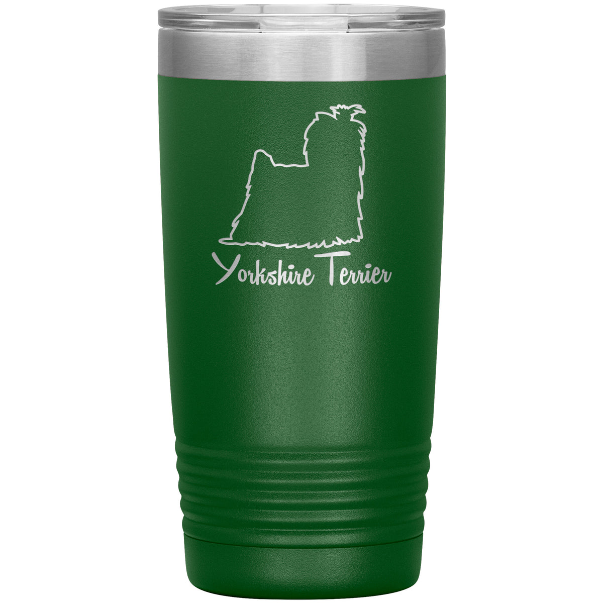 Yorkshire Terrier Dog Outlined Silhouette 20oz Insulated Tumbler