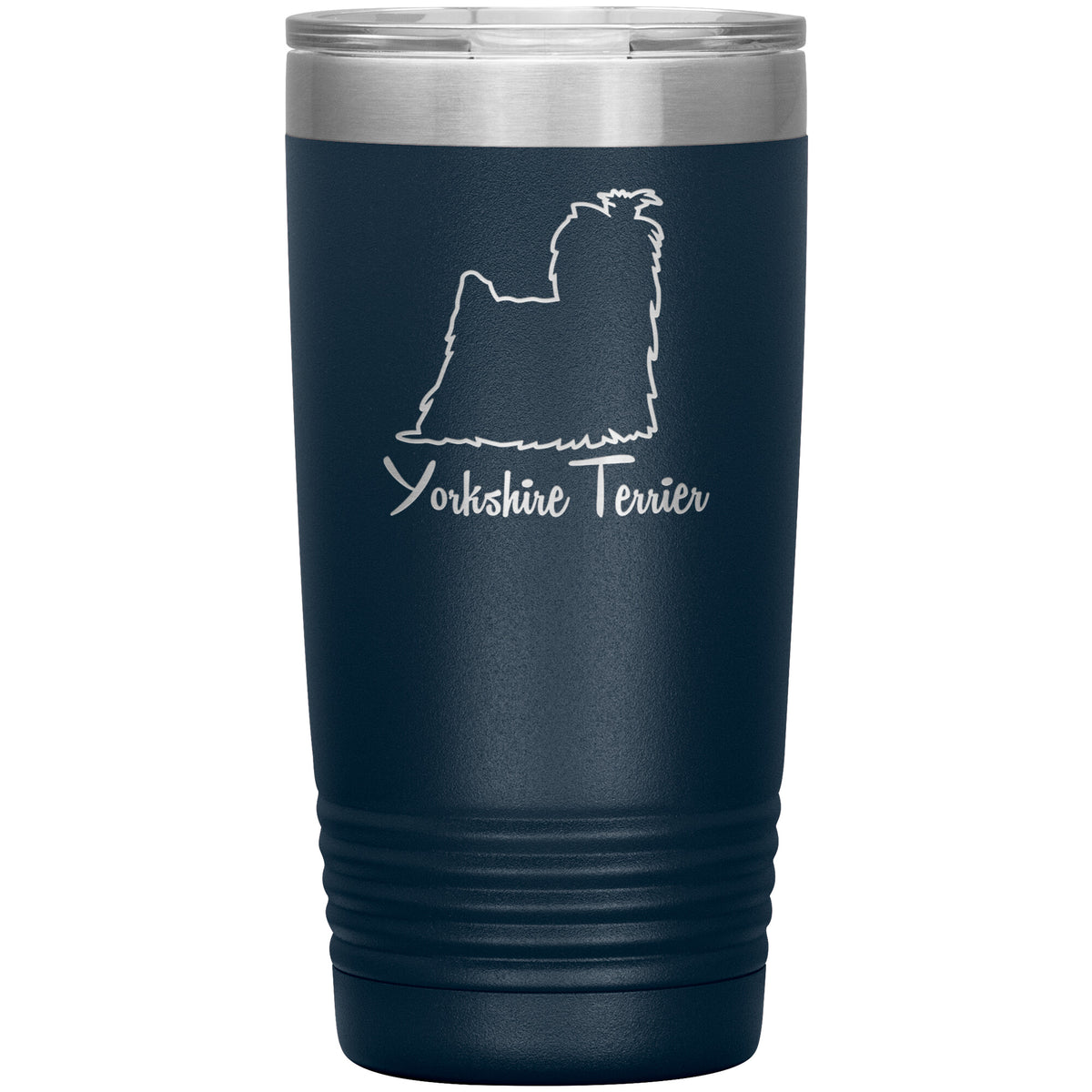 Yorkshire Terrier Dog Outlined Silhouette 20oz Insulated Tumbler