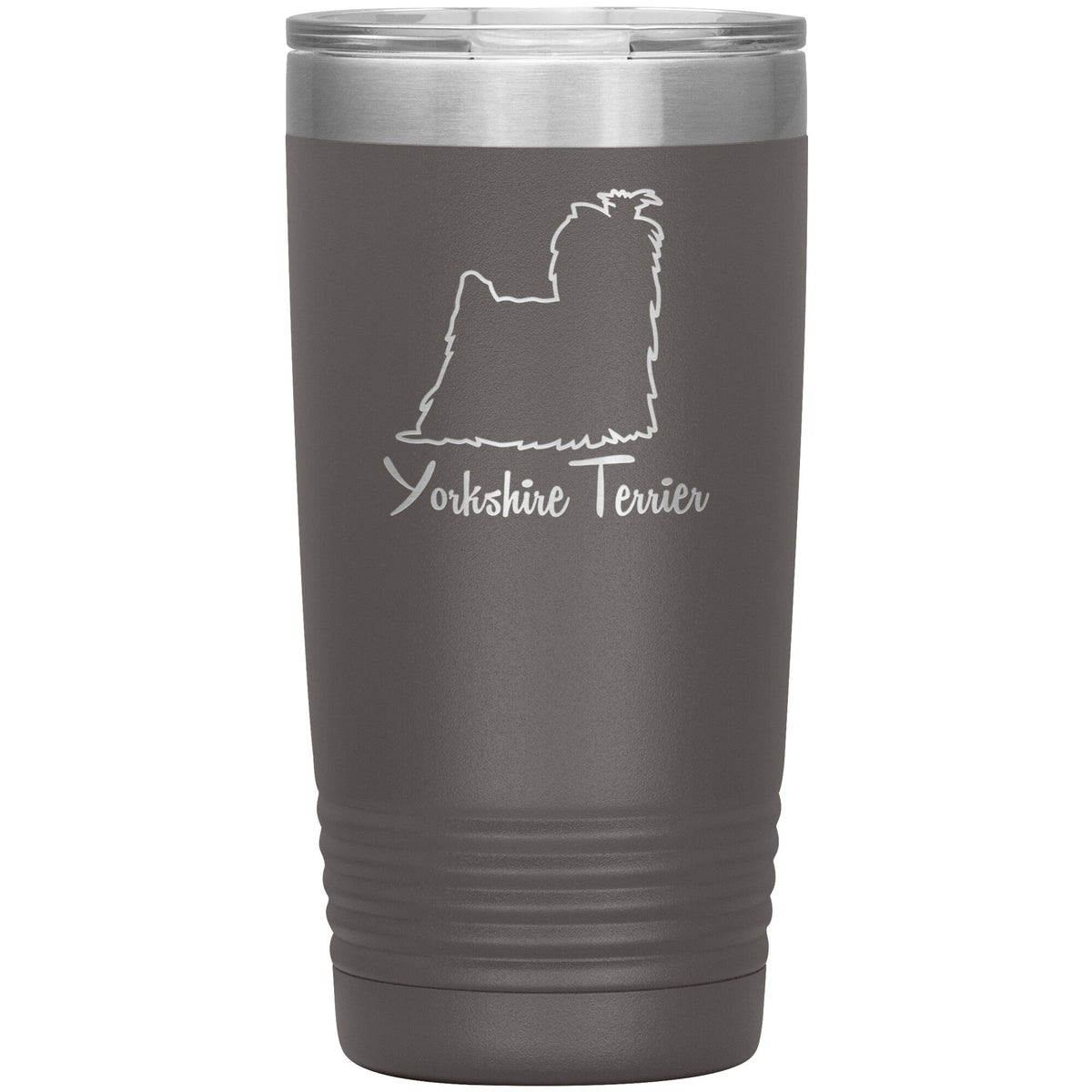Yorkshire Terrier Dog Outlined Silhouette 20oz Insulated Tumbler