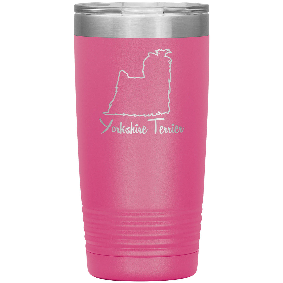 Yorkshire Terrier Dog Outlined Silhouette 20oz Insulated Tumbler