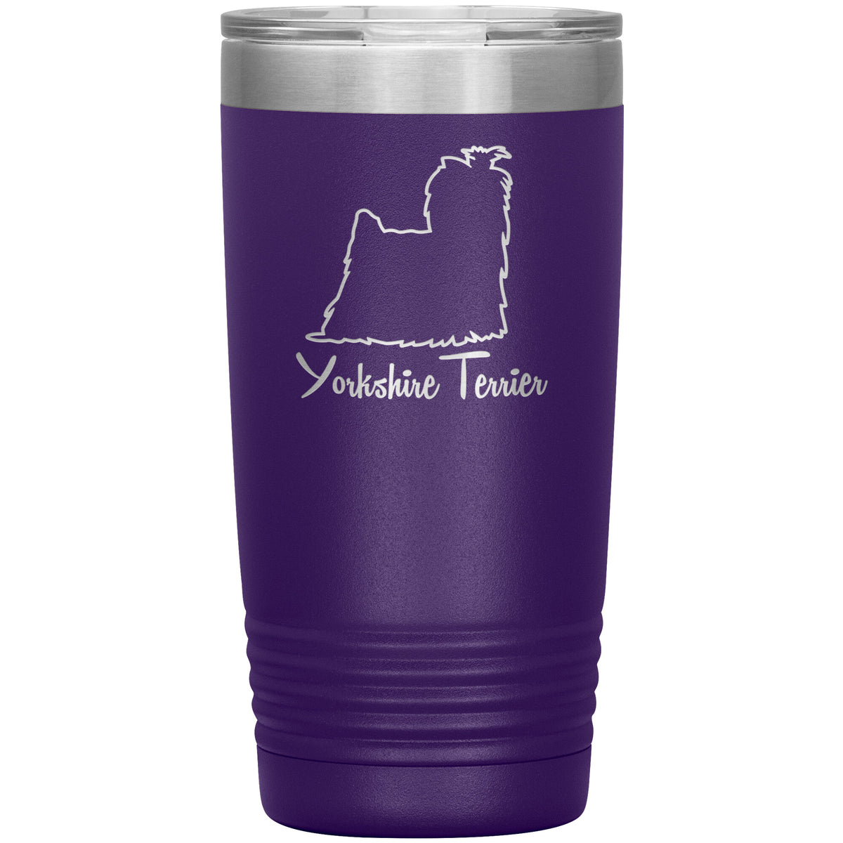 Yorkshire Terrier Dog Outlined Silhouette 20oz Insulated Tumbler