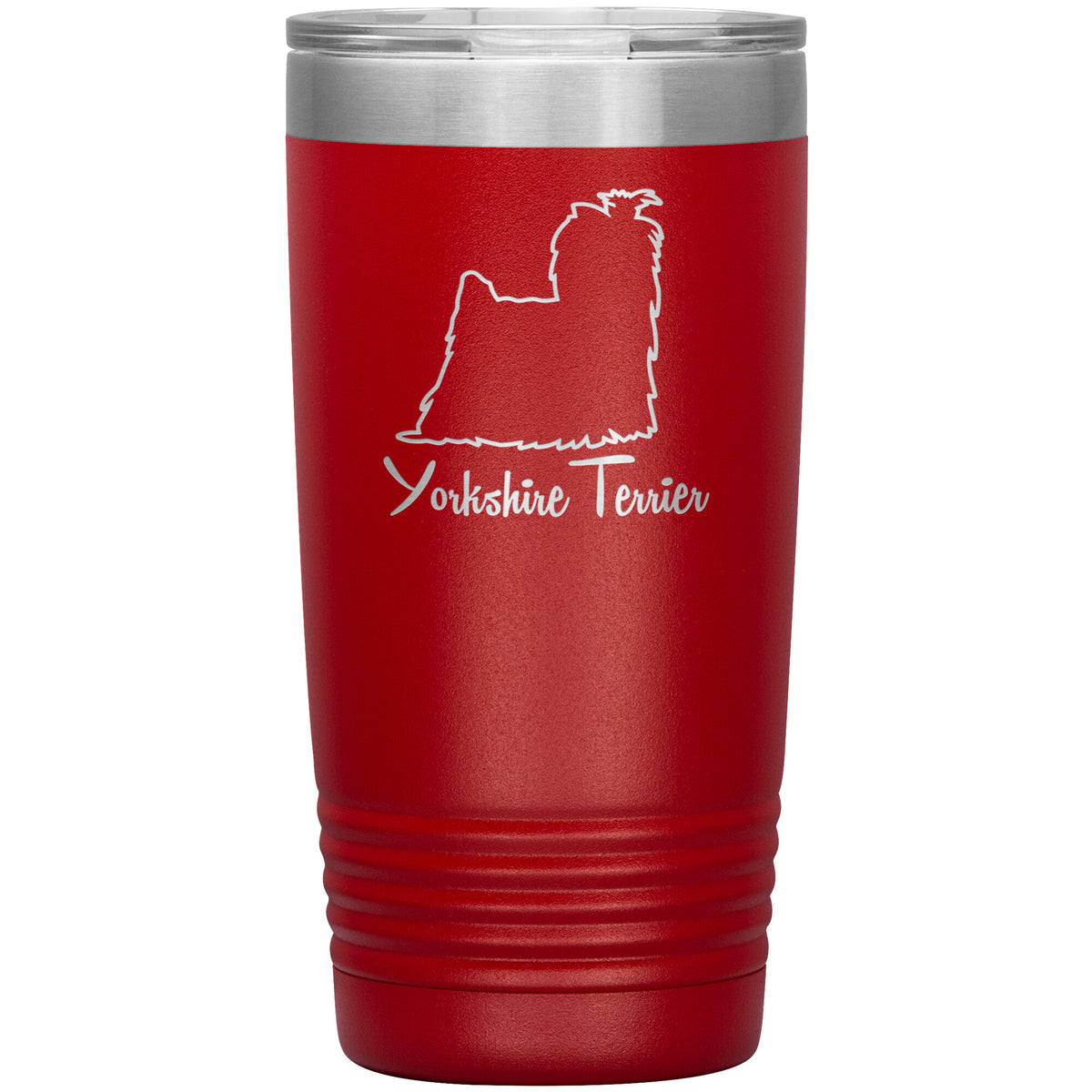 Yorkshire Terrier Dog Outlined Silhouette 20oz Insulated Tumbler