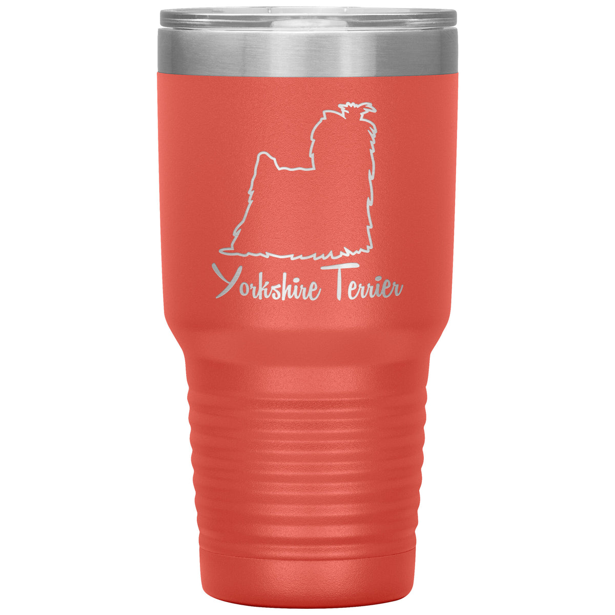 Yorkshire Terrier Dog Outlined Silhouette 30oz Insulated Tumbler