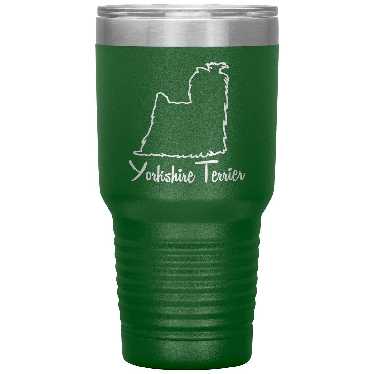 Yorkshire Terrier Dog Outlined Silhouette 30oz Insulated Tumbler