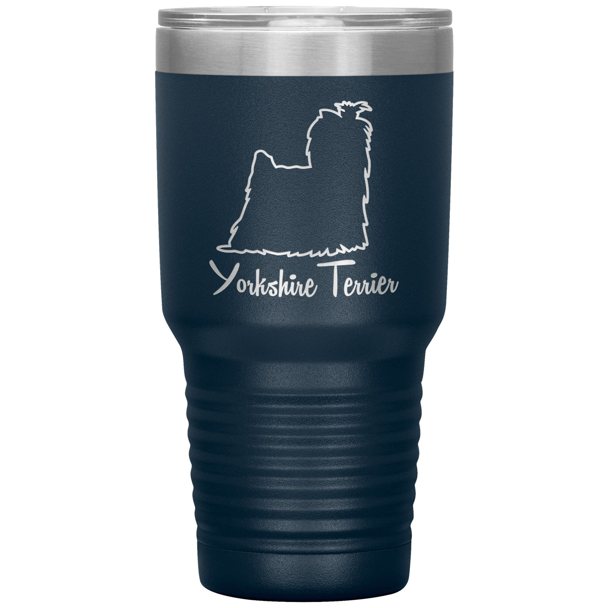 Yorkshire Terrier Dog Outlined Silhouette 30oz Insulated Tumbler