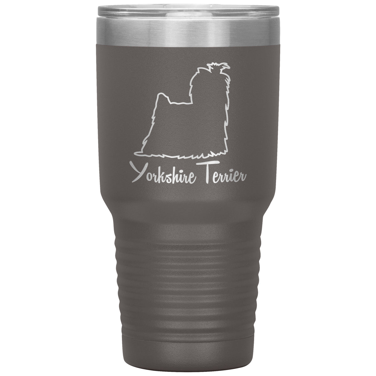 Yorkshire Terrier Dog Outlined Silhouette 30oz Insulated Tumbler