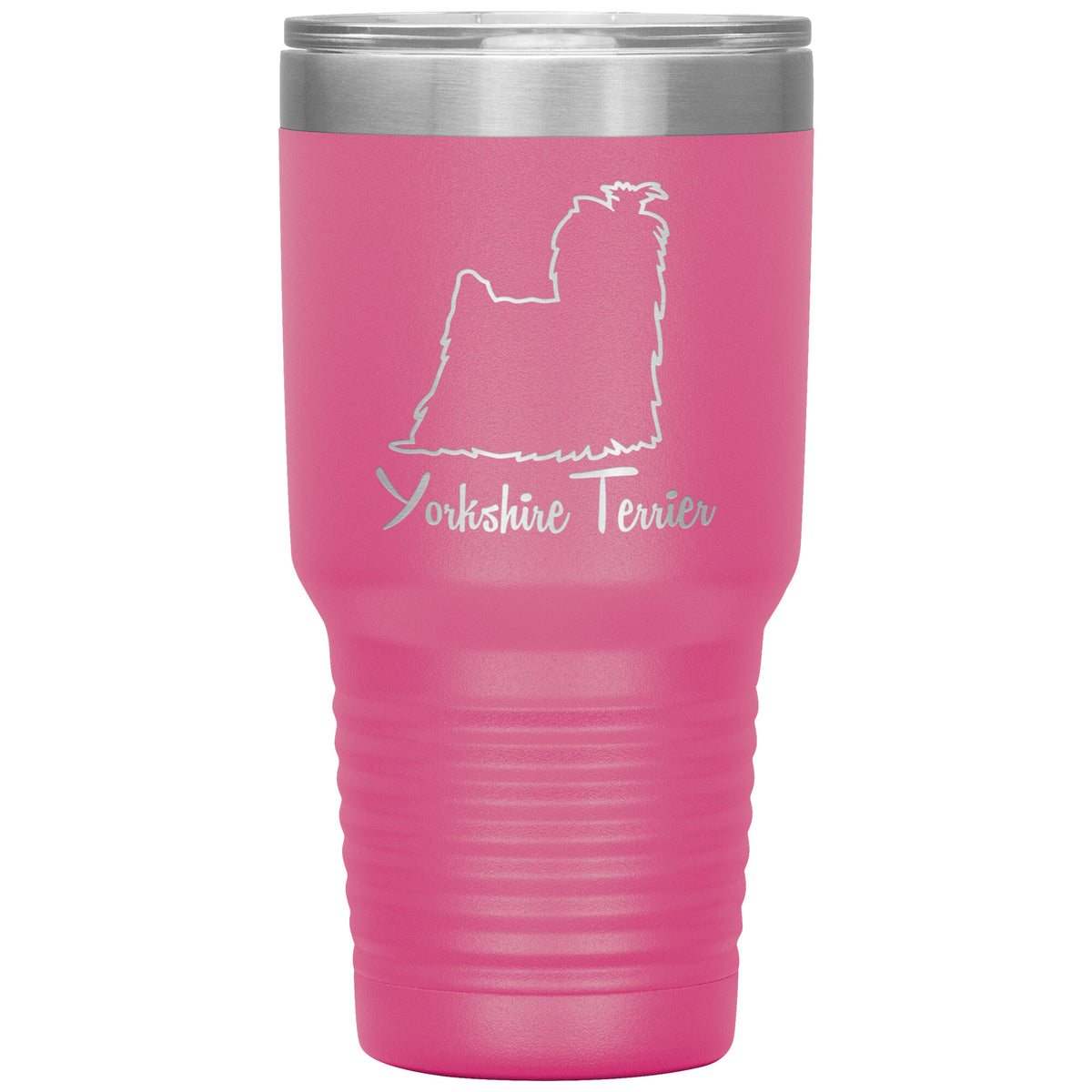 Yorkshire Terrier Dog Outlined Silhouette 30oz Insulated Tumbler