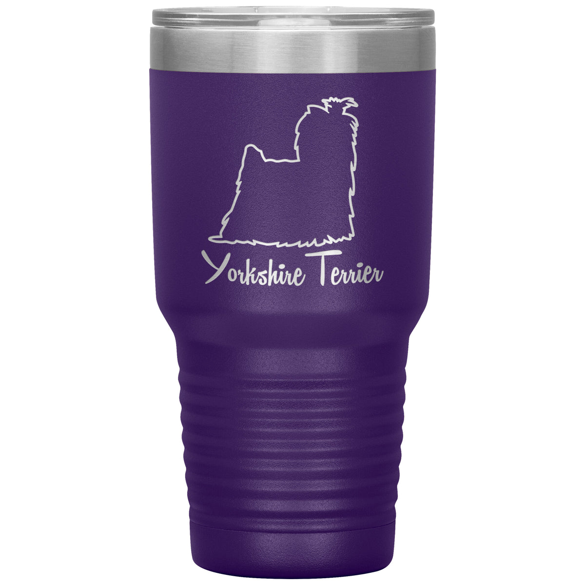 Yorkshire Terrier Dog Outlined Silhouette 30oz Insulated Tumbler