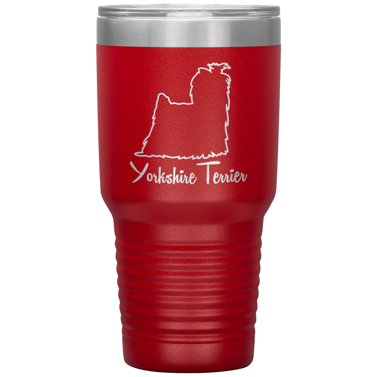 Yorkshire Terrier Dog Outlined Silhouette 30oz Insulated Tumbler