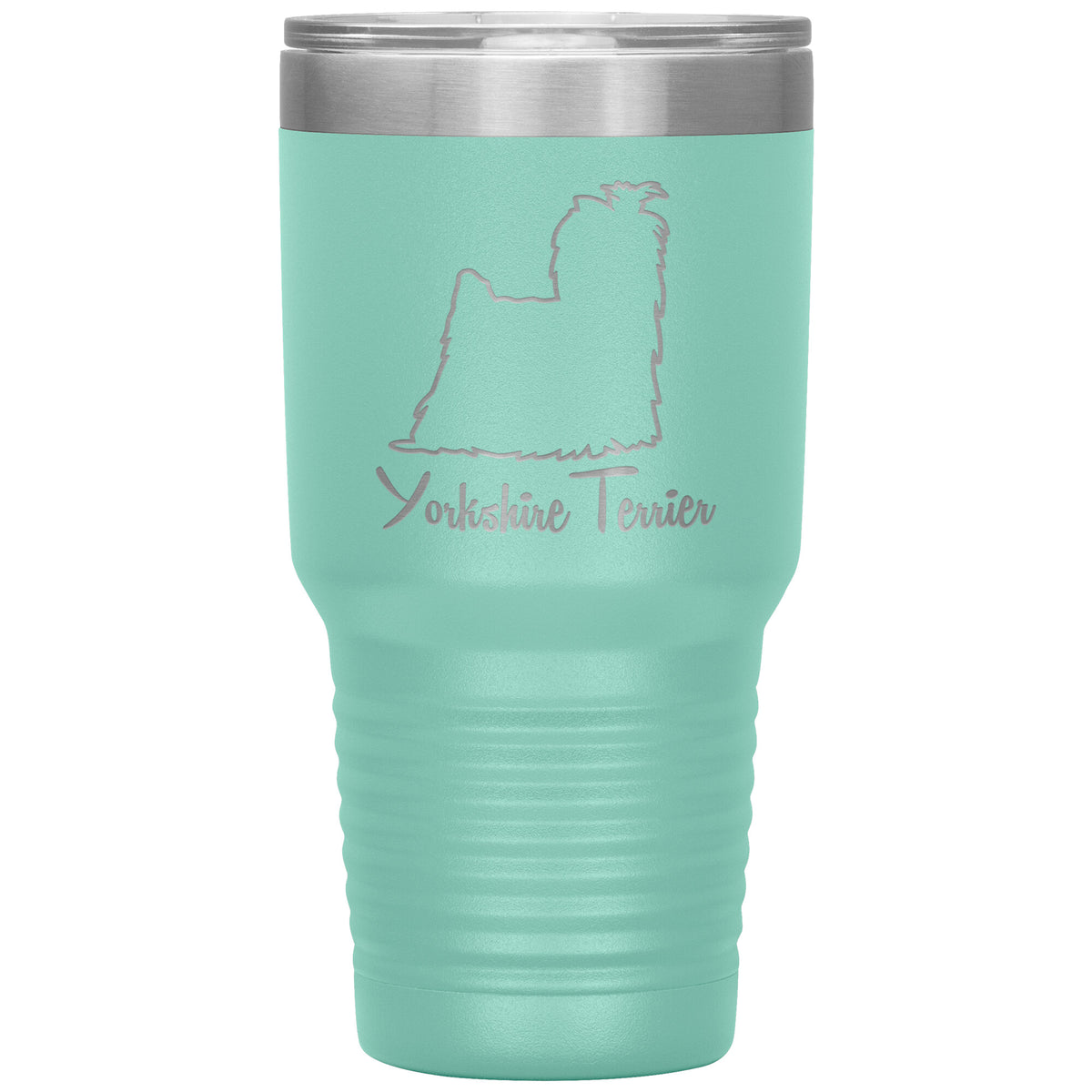 Yorkshire Terrier Dog Outlined Silhouette 30oz Insulated Tumbler