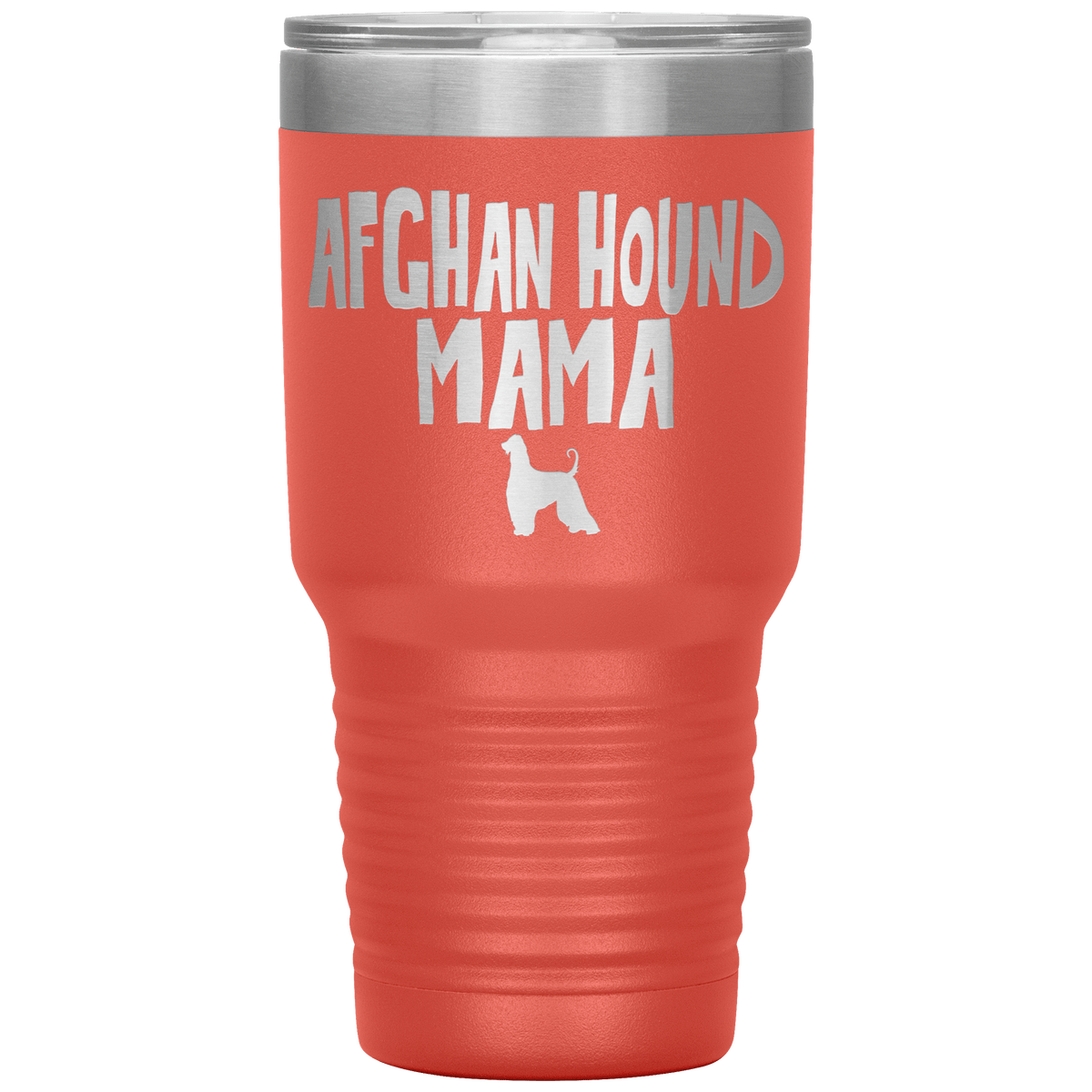 Afghan Hound Mama 30 Oz Vacuum Tumbler Tumblers Coral