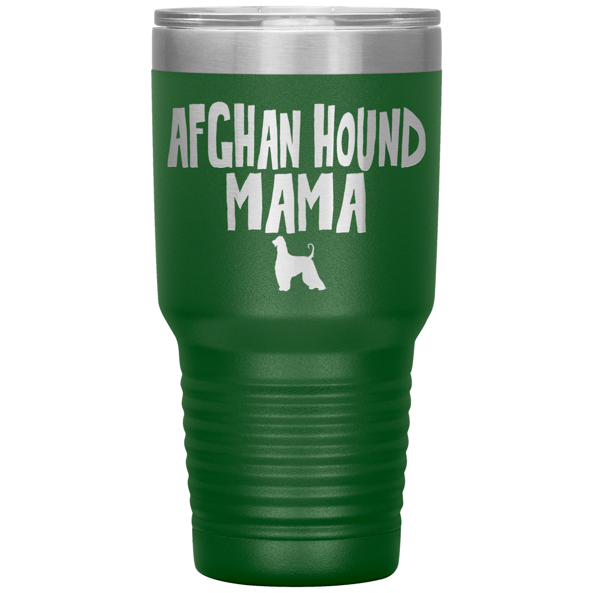Afghan Hound Mama 30 Oz Vacuum Tumbler Tumblers Green