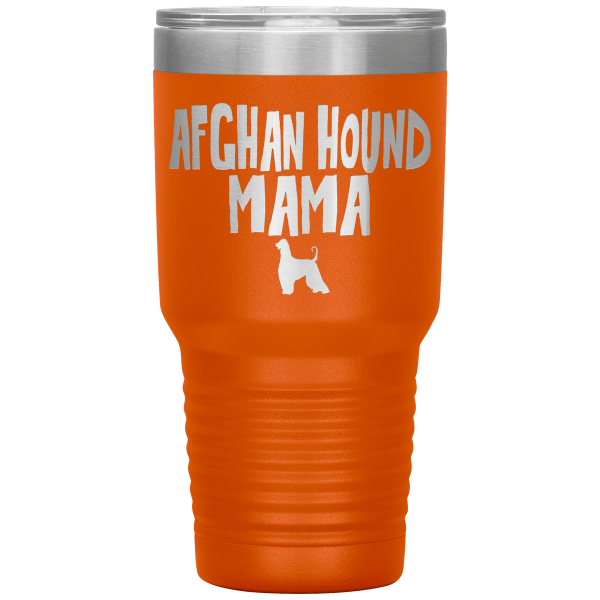 Afghan Hound Mama 30 Oz Vacuum Tumbler Tumblers Orange