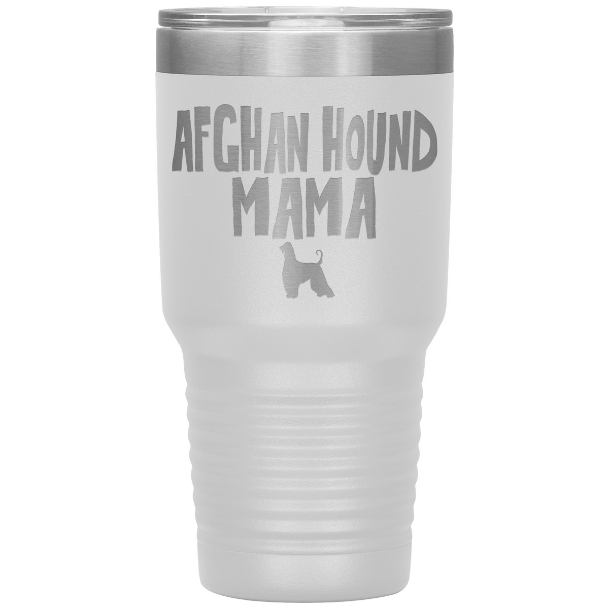 Afghan Hound Mama 30 Oz Vacuum Tumbler Tumblers White